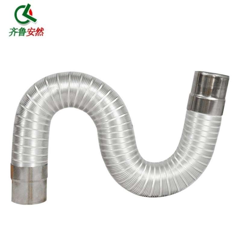 齐鲁安然工业排气铝箔管强排式燃气热水器铝箔伸缩排烟管延长管
