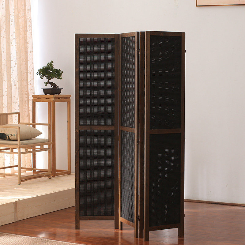 现代屏风隔断玄关折叠客厅实木中式屏风茶室办公室竹屏风