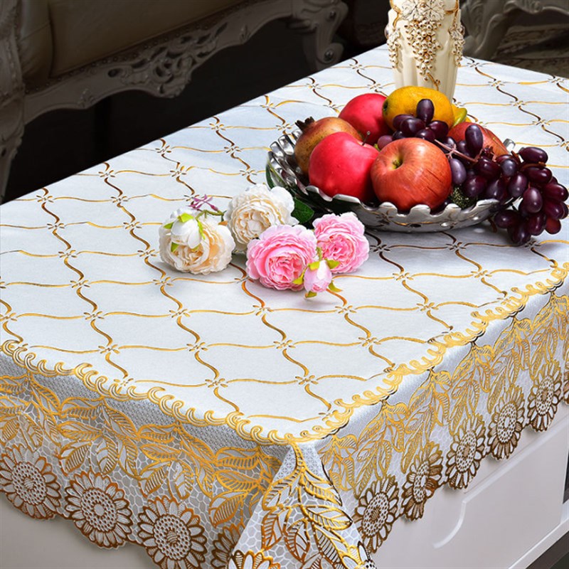 PVC桌布防油防水防烫免洗餐桌垫长方形塑料胶茶几垫田园家用桌布