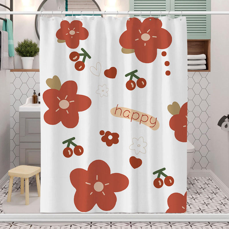 卡通浴帘防水免打孔装浴间隔断布挂帘加厚档磁吸帘,家庭/个人清洁工具,浴帘,淘宝优惠券,粉丝福利购,淘宝优惠卷