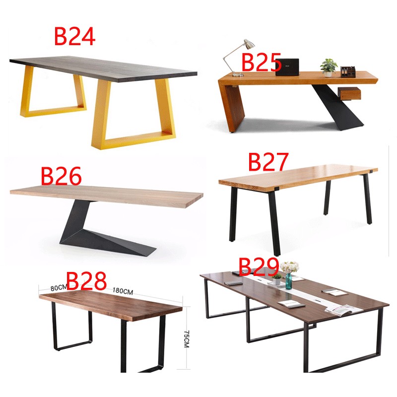 铁艺桌腿金属餐桌腿支架吧台桌架定制办公桌会议桌家用桌子腿桌脚