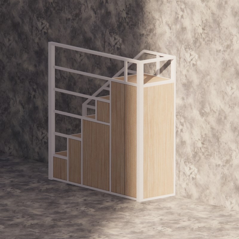 小铁匠铁艺高架床阁楼床梯子梯柜深度定制尺寸造型颜色定制设计