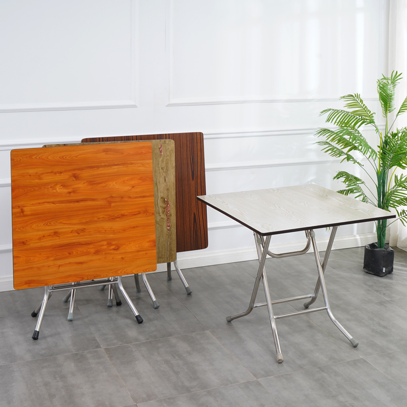 折叠桌子餐桌家用正方形加厚桌面加粗腿四方麻将租房饭桌现代方桌