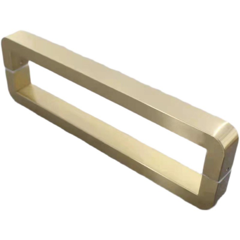 新款防撞玻璃门拉手木门把手方管不锈钢大门拉手亚黑色加厚明装