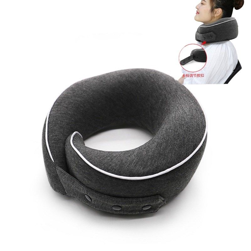 记忆棉U型枕慢回弹学生便捷全包蜗牛汽车护颈旅行办公趴睡午睡枕