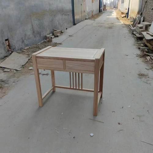 新中式小书桌白茬全实木俄榆木学习桌家用免漆儿童课桌写字培训桌