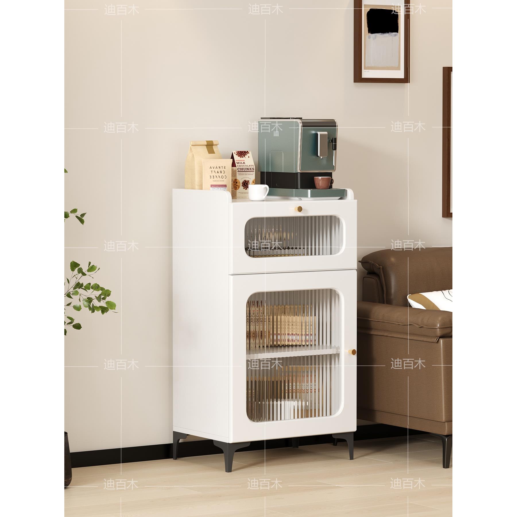 家用茶水柜收纳储物柜鱼缸置物架厨房客厅餐边柜靠墙咖啡机柜