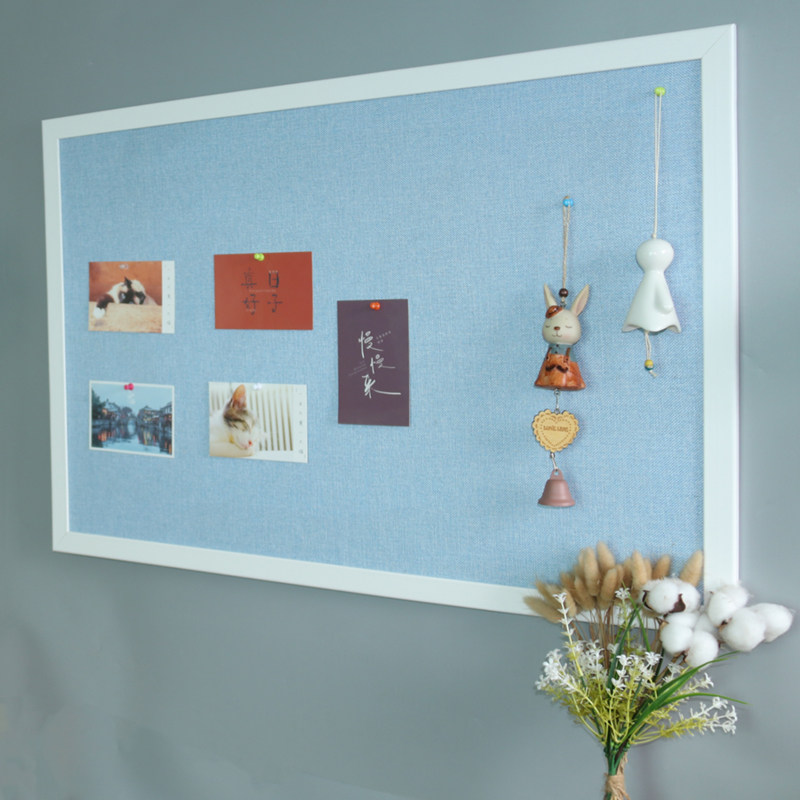 珍腾白色边框软木板照片墙留言板背景墙图钉公告栏水松板愿意板梦