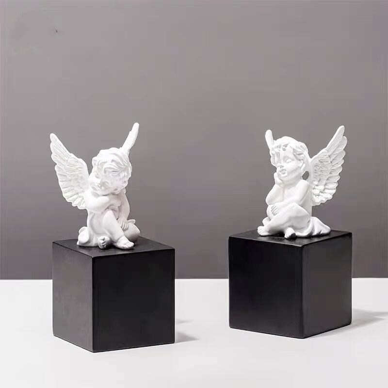 现代书挡书立摆件样板间书房装饰品创意人物雕塑工艺品书档