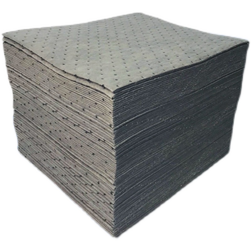 灰色工业吸液棉万用吸油棉化学品液体吸收棉毡工厂吸液垫通用环保