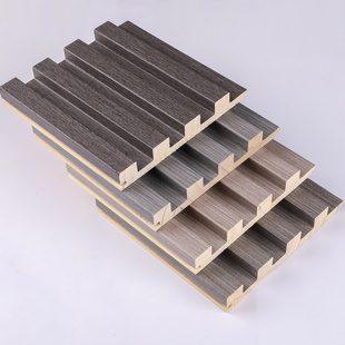 实木格栅板电视背景墙长城板护墙板凹凸形栅格条吊顶装饰木饰