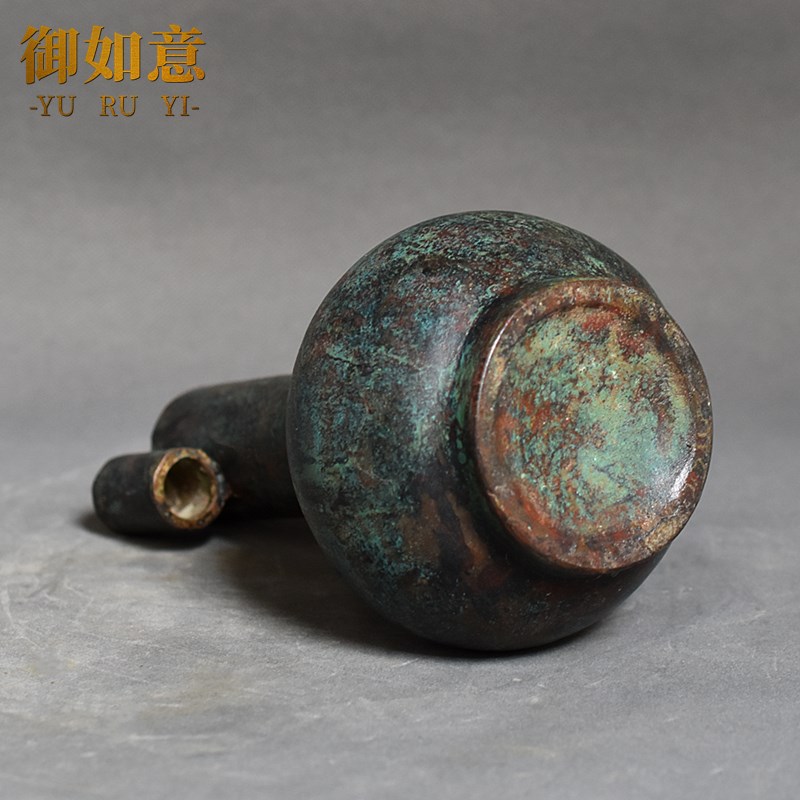 仿古青铜器铜壶投壶汉代铜钫盛酒器桌面礼品工艺品收藏
