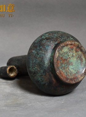 仿古青铜器铜壶投壶汉代铜钫盛酒器桌面礼品工艺品收藏