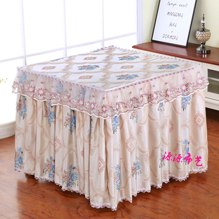 春夏薄款电炉罩四方形烤火罩防尘麻将机罩茶几桌布取暖烤火桌子罩