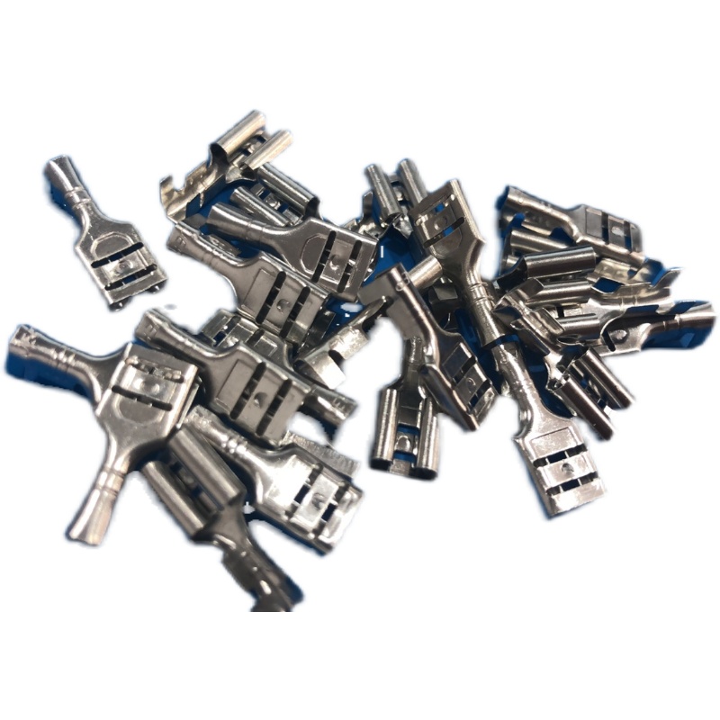 6.3插簧端子 铜接接插件 插片插拔式冷压接线端子0.4MM厚插簧