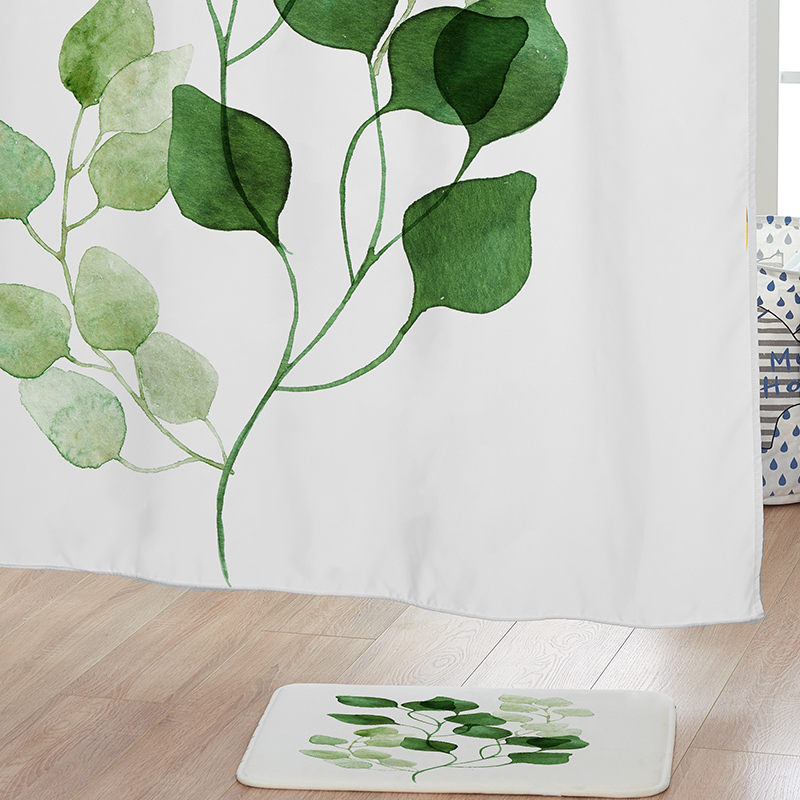 浴室帘子防水挂帘浴帘装卫生间洗澡隔断帘子免打孔淋浴房防水布