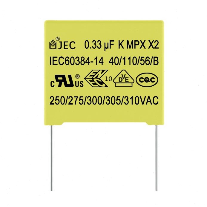 甄选热销安规X2电容 JEC-334K/275VAC 盒式0.33uF安规电容