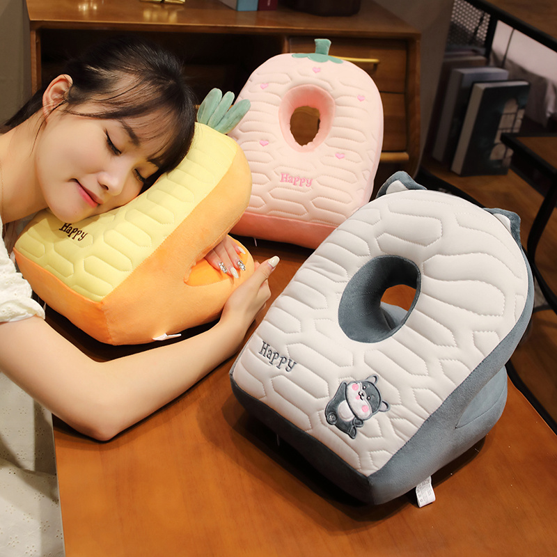 冰丝乳胶午睡枕办公室睡觉抱枕趴趴枕小学生趴睡枕护颈枕儿童夏季