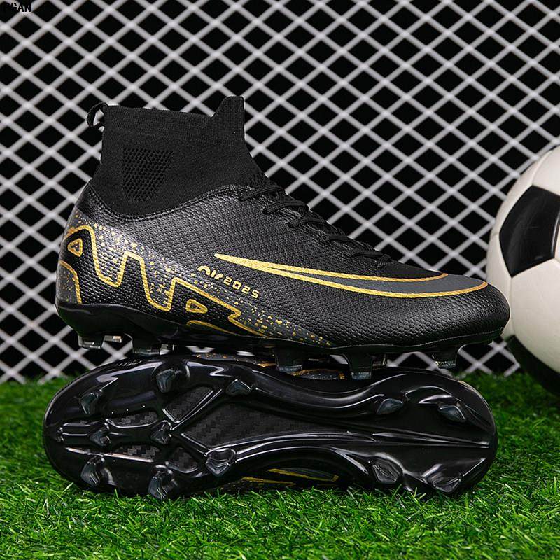 C罗刺客新款高帮足球鞋男款碎钉儿童男童女童成人防滑耐磨训练鞋