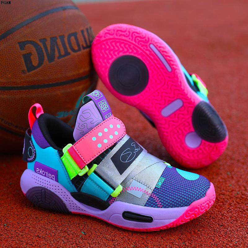 童鞋男童专业训练篮球鞋防滑耐磨儿童球鞋秋季双网透气男孩运动鞋