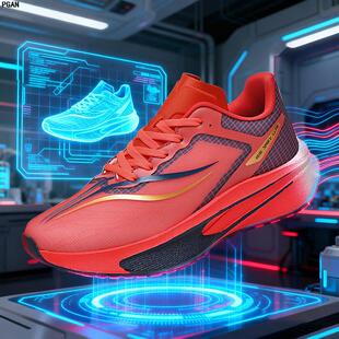 超轻气垫跑步鞋男款透气学生防滑减震体测运动鞋软底竞速训练跑鞋