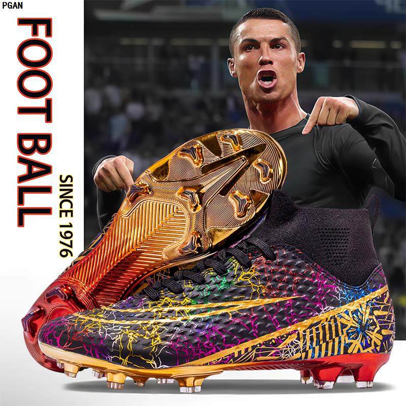 C罗2026新品刺客电镀成人儿童足球鞋男童AG长钉TF碎钉学生训练鞋