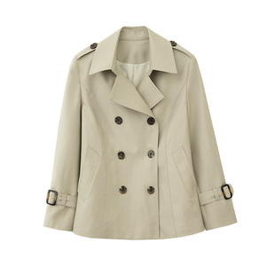 风衣女2025春秋新款韩系小个子短款风衣气质英伦风外套-0186款