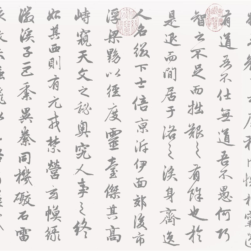 赵孟行书闲居赋水写布