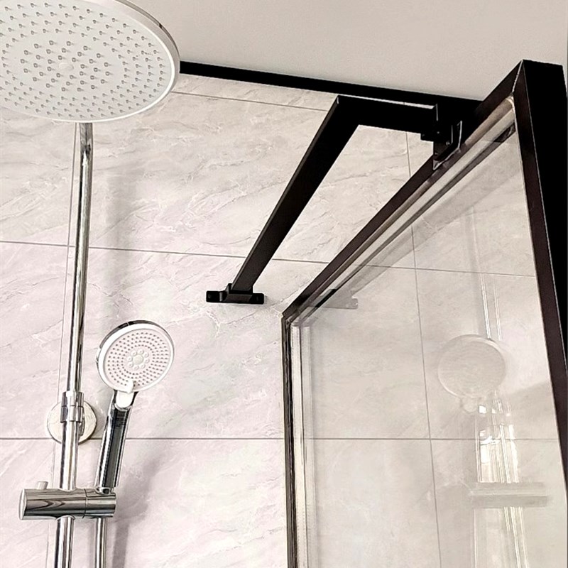 30不锈钢淋浴房浴室侧边框固定器平面直角拉杆防摆 防晃支撑杆