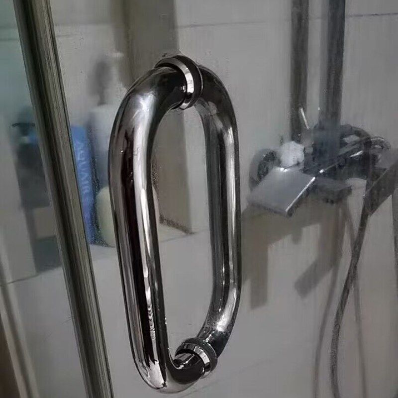 卫生间把手玻璃门把手玻璃推拉淋浴房对装酒店扶手孔距O型浴室