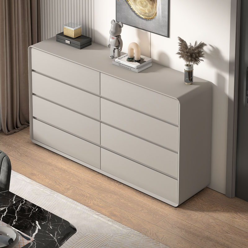 奶油风斗柜简约现代收纳八斗柜家用客厅抽屉五斗柜卧室床尾置物柜