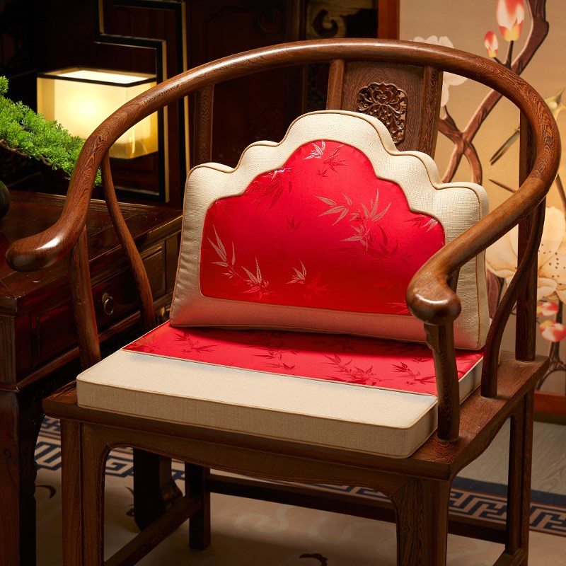 新中式靠山枕红木椅子坐垫靠垫一体罗汉床大靠枕实木沙发靠背定制