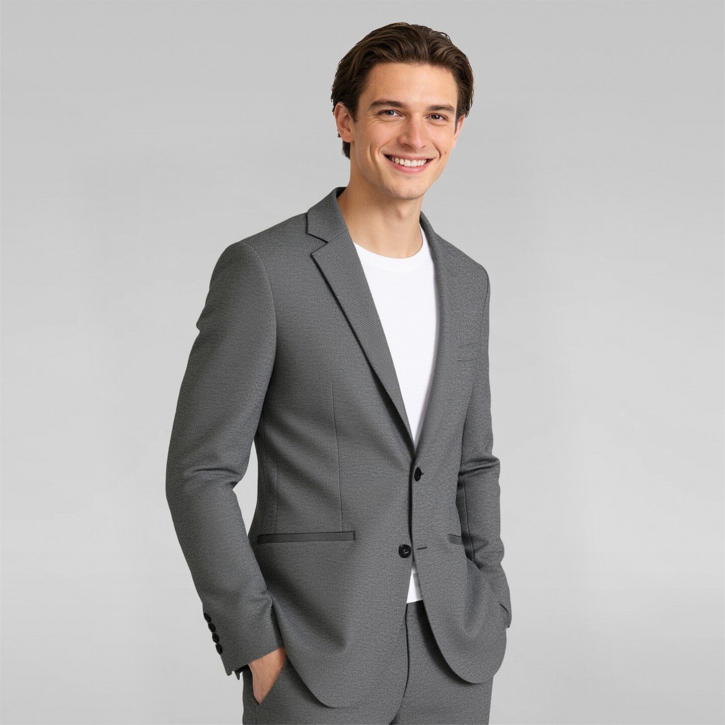 artsdon/阿仕顿 2025年秋冬新款男士修身平驳领弹力休闲西服