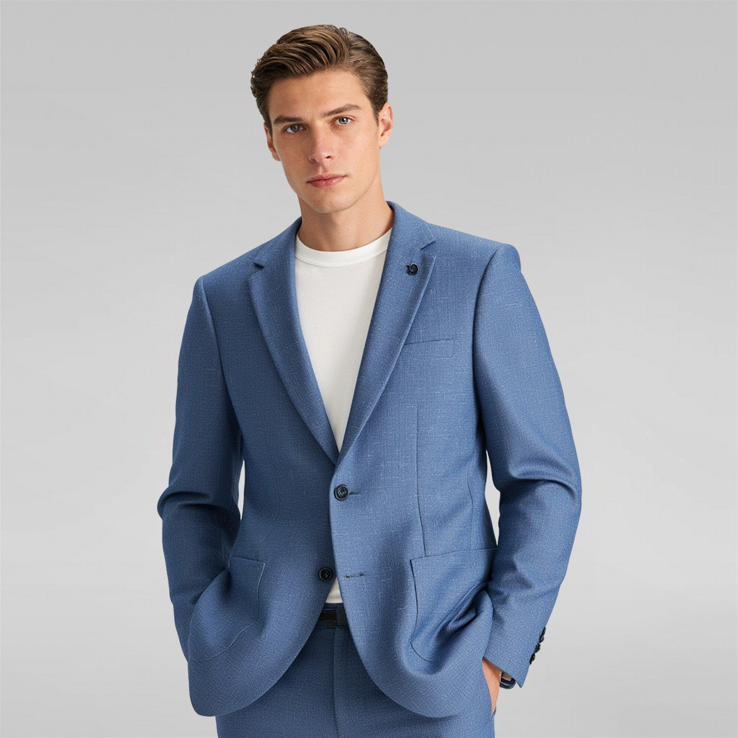 artsdon/阿仕顿2025新款后摆无开衩修身微弹休闲西服商务休闲西装