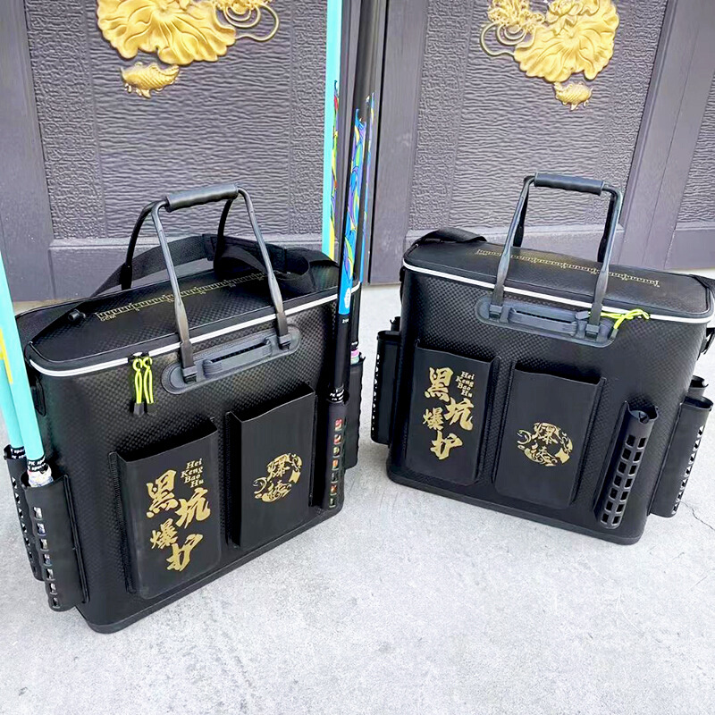 钓鱼桶一体鱼护桶防水EVA加厚便携双肩背战车款鱼护袋活鱼桶