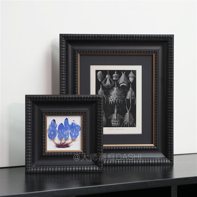 定制欧式复古实木画框装裱油画外框相框镜框挂墙照片墙拼图