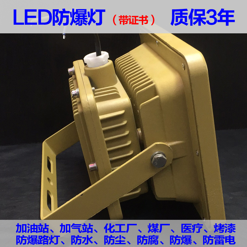 LED防爆投光灯W100W化工厂煤矿加气加油站工厂车间仓库防爆场所