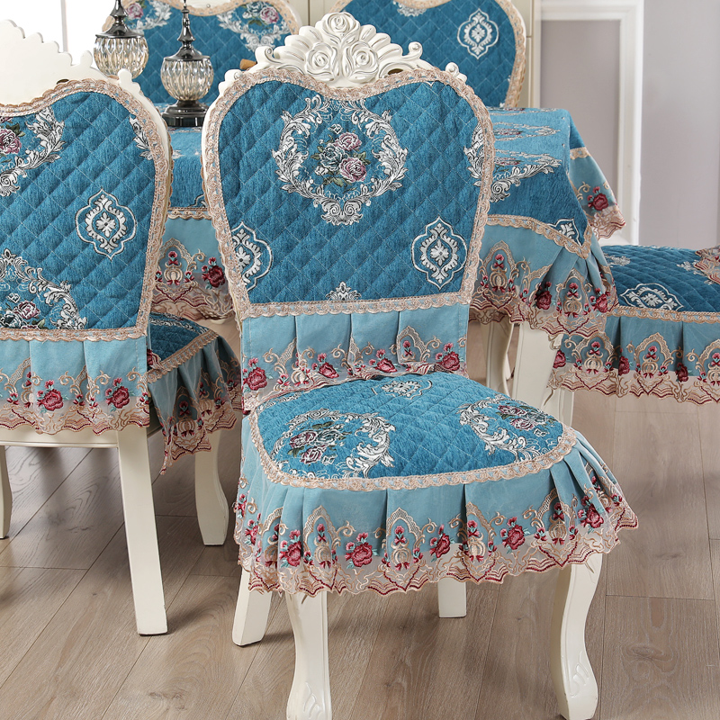 欧式餐桌布艺椅椅垫装圆桌茶几布加大椅子罩现代优惠