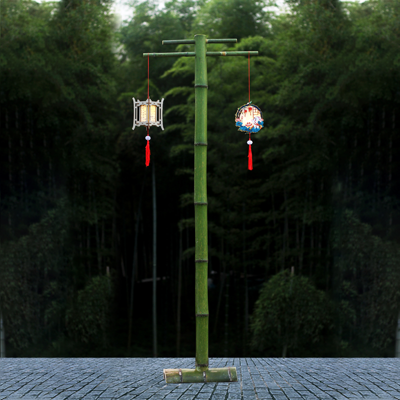 竹架子灯笼架中式美陈国风婚庆布置道具装饰造景竹竿架竹子架子