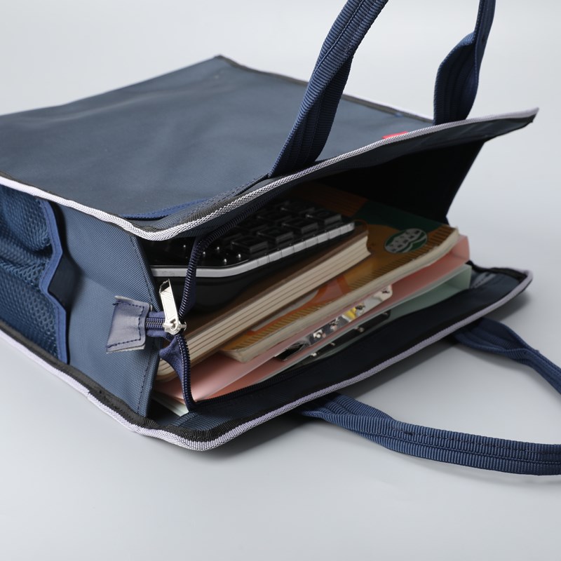 上汇79帆布手提文件袋会议集训会公文袋大容量资料袋装水杯