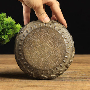 仿古老石头旧石墩青石雕刻 草龙台石鼓 茶台壶垫陈列摆设底座