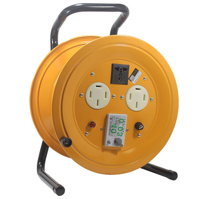 三相线盘电缆盘四线绕线盘拖线线轴线滚空盘卷线插座