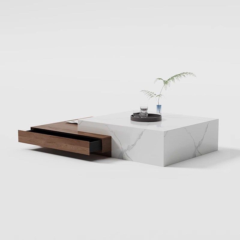 岩板大理石茶几意式极简小户型客厅家用实木拼伸缩茶几电视柜,住宅家具,茶几,淘宝优惠券,粉丝福利购,淘宝优惠卷