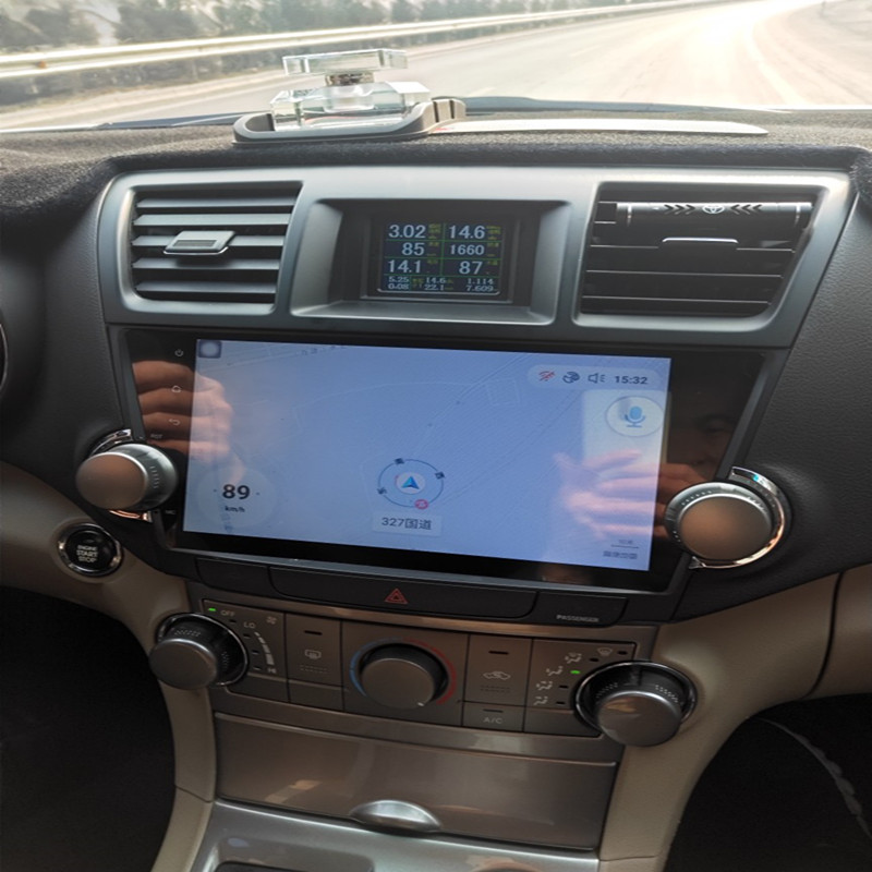 09-10-11---1款汉兰达中控行车电脑小屏时钟改装行车电脑obd