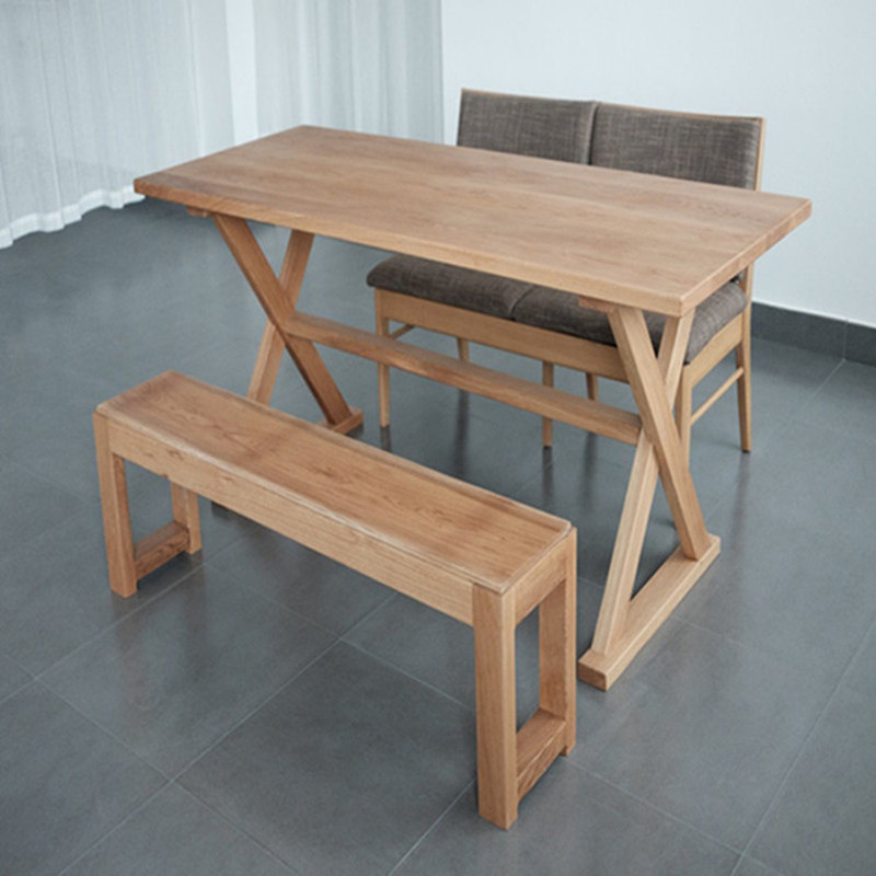 白橡木定制家具桌飘窗台餐桌隔断实木板材楼梯踏步板