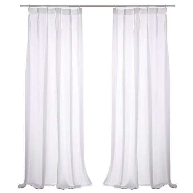 新款民宿窗帘挂钩式白纱纱帘透光透人卧室飘窗客厅定制纱帘,居家布艺,窗纱,淘宝优惠券,粉丝福利购,淘宝优惠卷