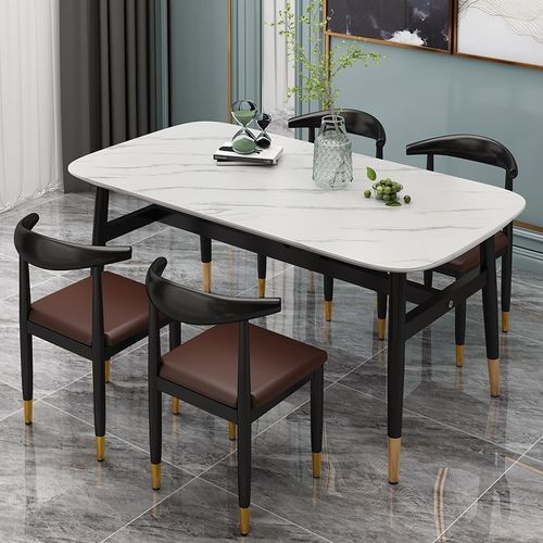 餐桌椅一桌四椅小户型家用出租房商用长方形吃饭桌子