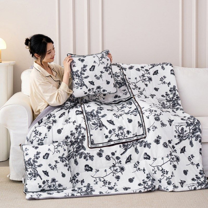 法式冬季两用抱枕被加厚汽车靠垫二合一办公室沙发午睡毛毯,居家布艺,抱枕被,淘宝优惠券,粉丝福利购,淘宝优惠卷