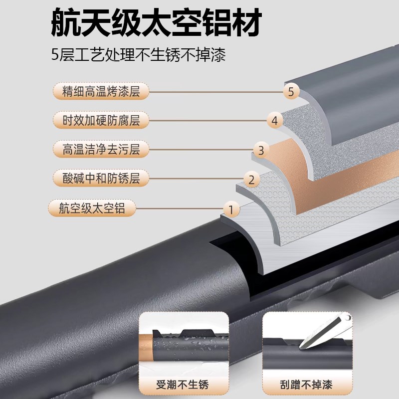 晾衣杆阳台固定式顶装晾衣架家用吊杆挂衣杆室内上下升降晒衣杆