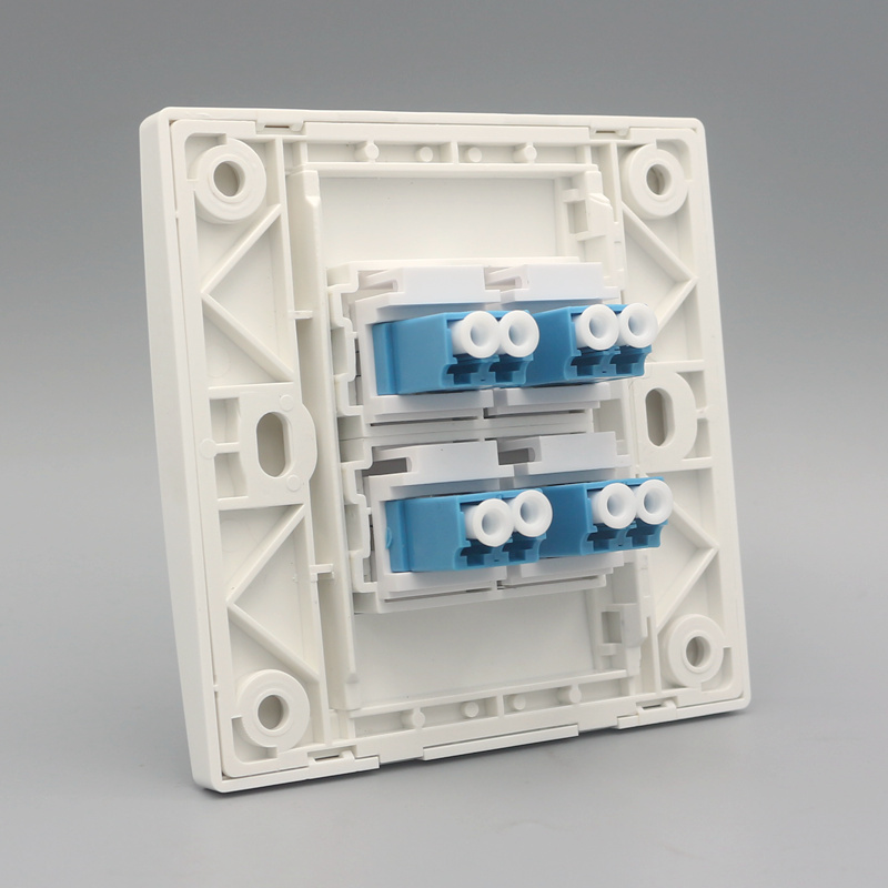 型四口光纤 含LC法兰盘耦合器位光钎网线宽带网络电脑插座